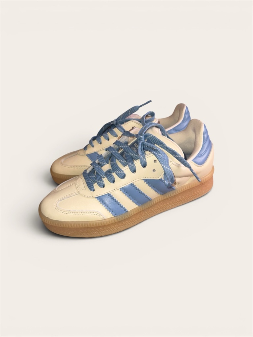 Adidas Cream & Light Blue Samba XLG 7M/8W